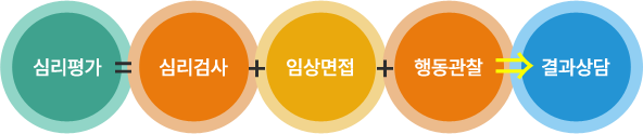 심리평가=심리검사+임상면접+행동관찰=>결과상담
